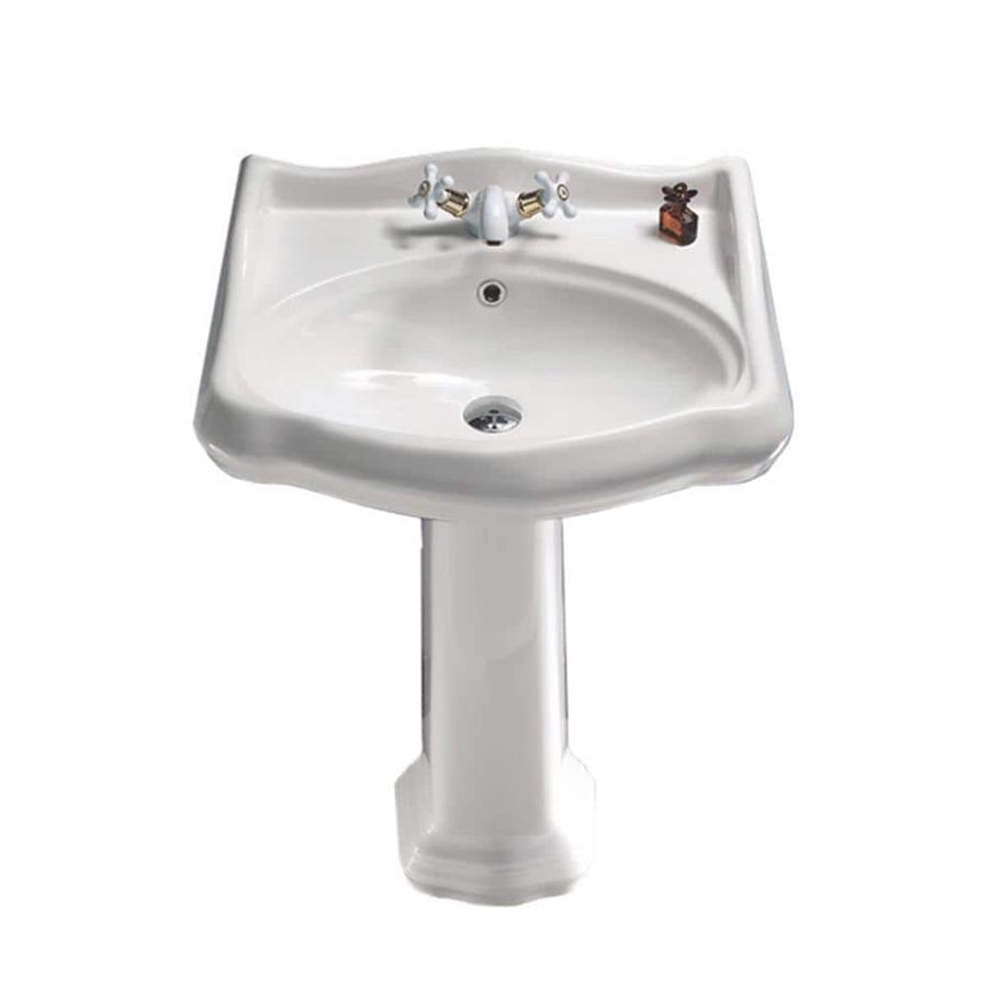 Nameeks Traditional Pedestal Sink in White CeraStyle 030200-PED-One Hole - The Home Depot added by Caitlyn Fitzpatrick