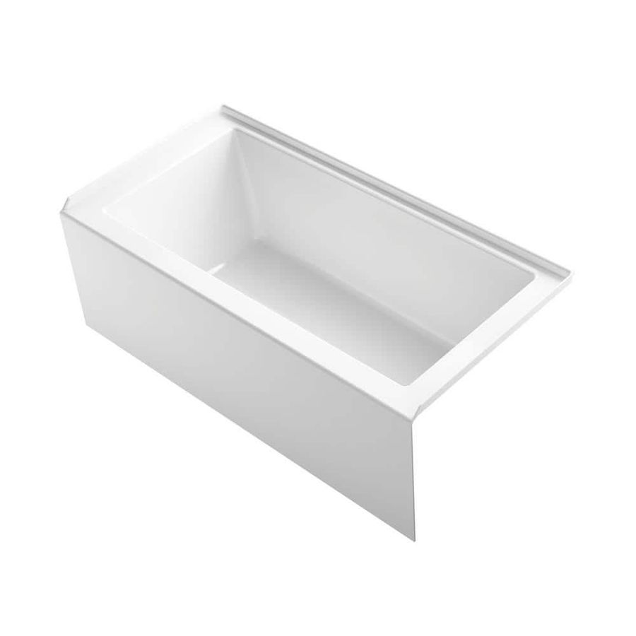 KOHLER Underscore 60 in. x 30 in. Soaking Bathtub with Right Drain in White 1956-RA-0 - The Home Depot added by Emily Monsees