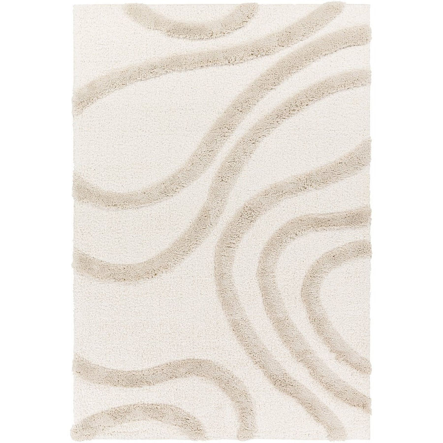 LUNA MODERN WAVES PLUSH AREA RUG IN CREAM/TAUPE added by Diana Vilic