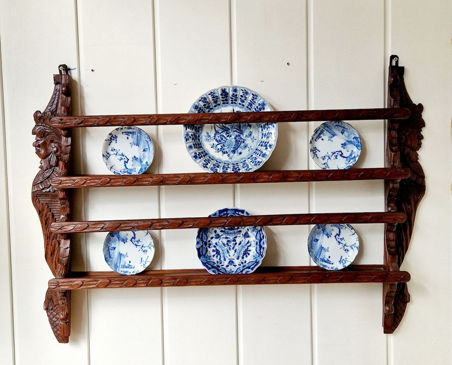 Antique Plate Rack Wall Shelves 1800s Plate Rack Wall Mounted, Plate Rack. Dutch Wood Carving - Etsy added by sarabeth hurst