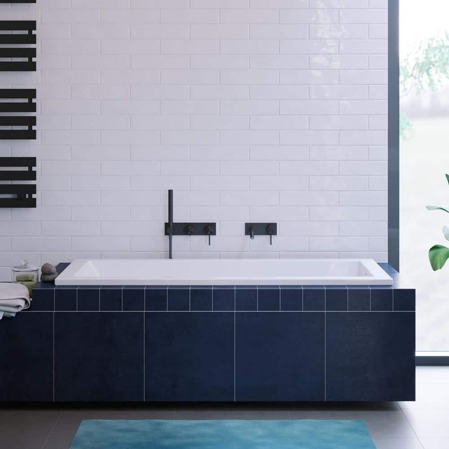 Swiss Madison Voltaire 60 in. x 30 in. Acrylic Drop-In Reversible Drain Bathtub in White SM-DB569 - The Home Depot added by ashley arrant