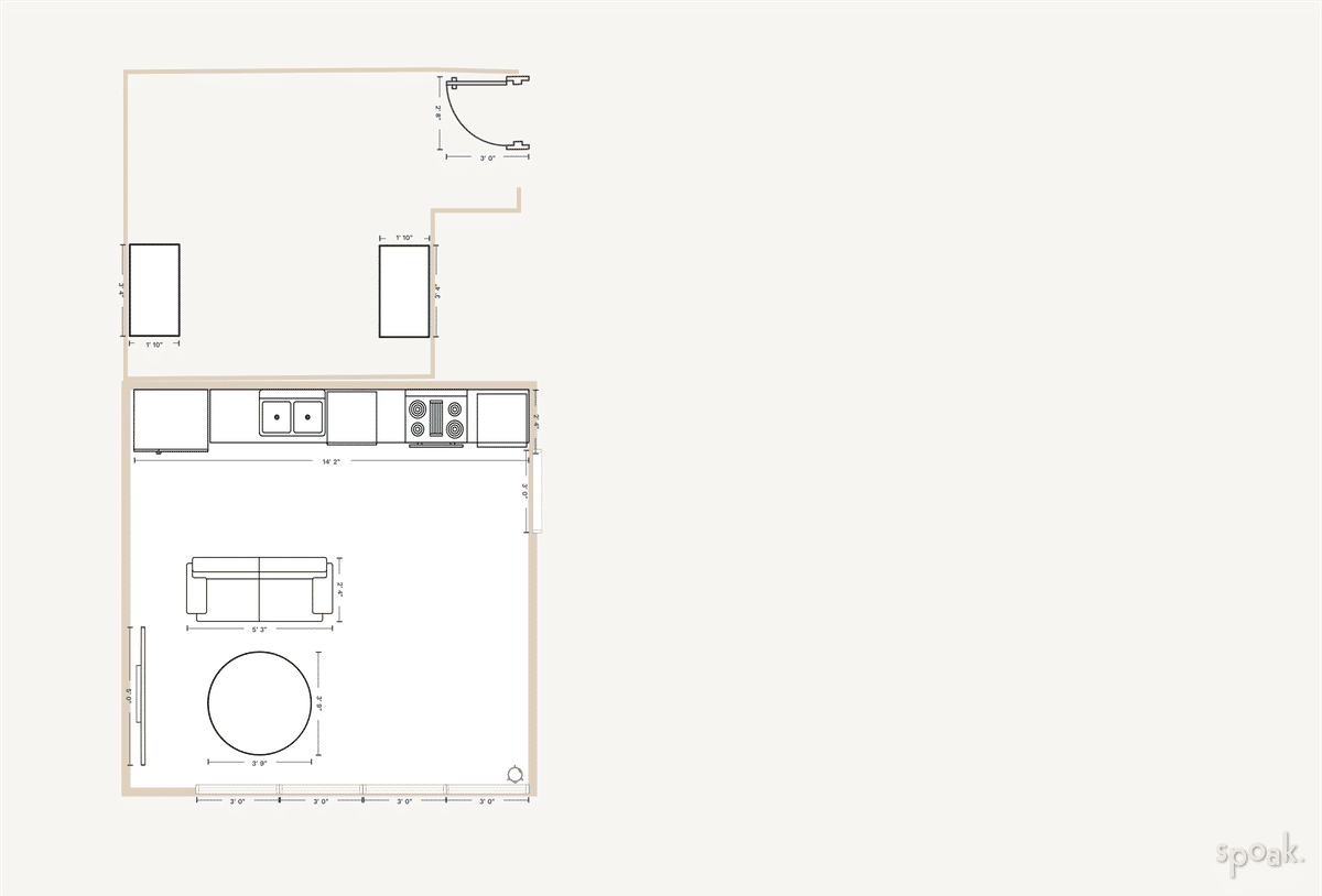 Kitchen Plan designed by Sarafina Schimek