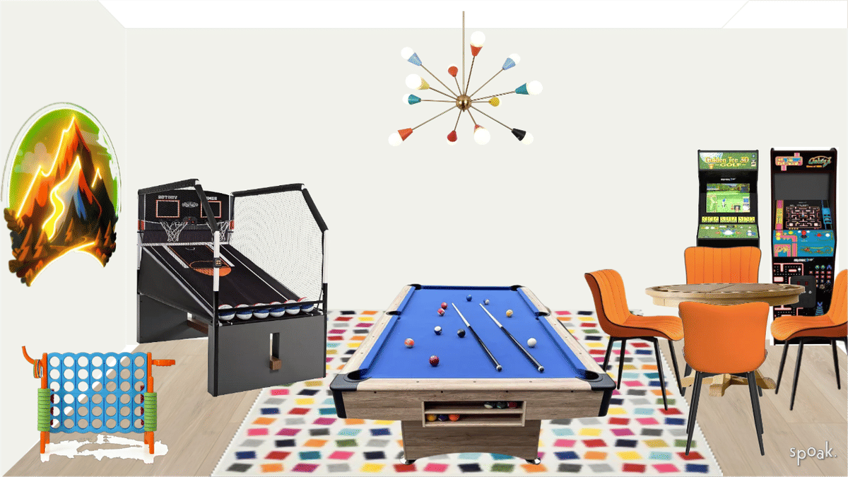 Game Room Inspo designed by Hannah McKernan