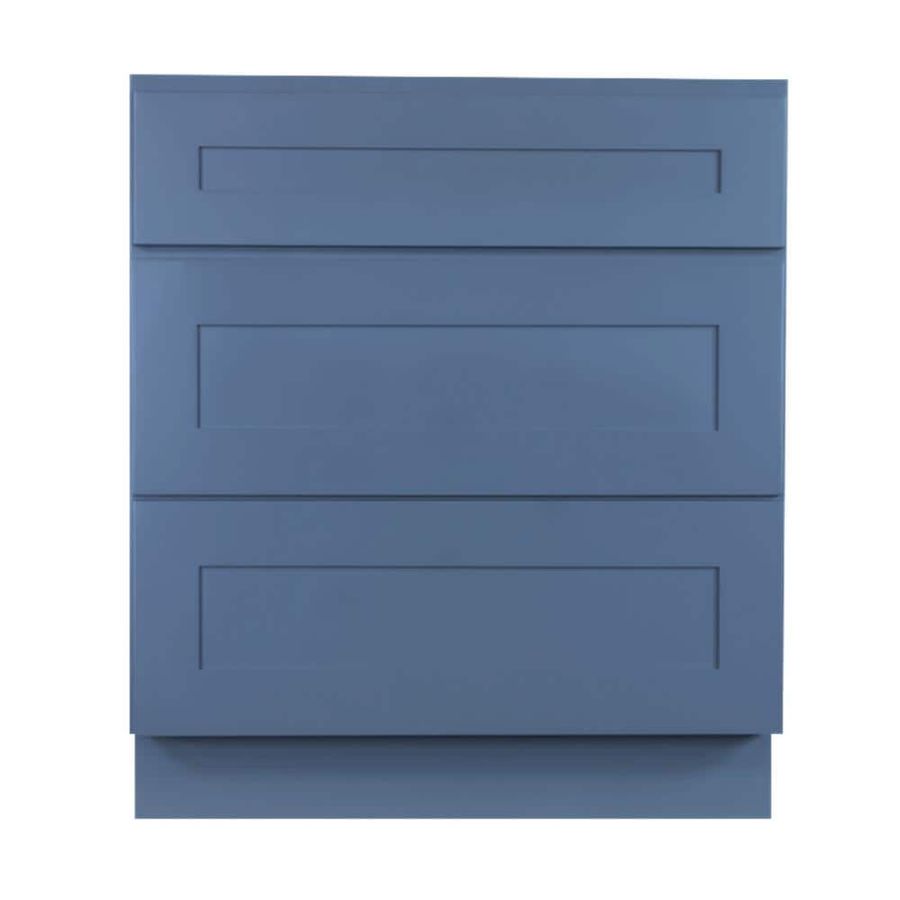 Lancaster Blue Plywood Shaker Stock Assembled 3-Drawer Base Kitchen Cabinet 24 in. W x 34.5 in. D H x 24 in. D added by Luiza Solano