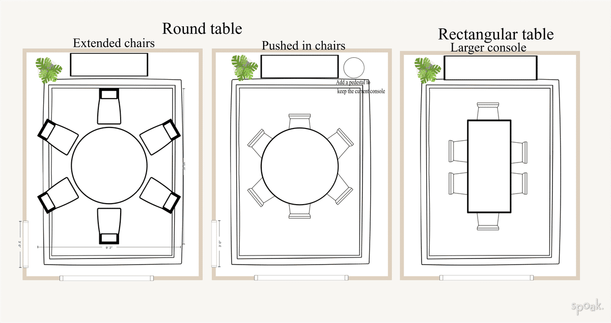 Dining Room Floor Plan designed by Tanya Evans