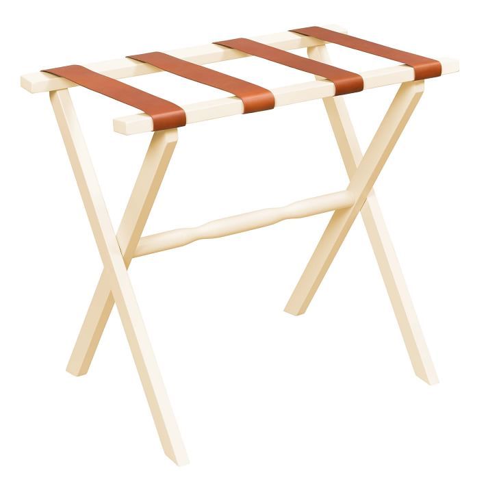 Ivory Luggage Rack w/ Leather Straps added by Evie Leigh