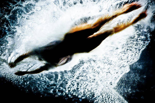 Woman Diving Into Water Art Print by Grace Oda added by erika grossman