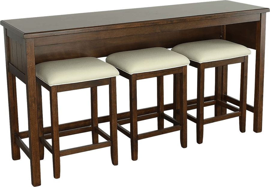 Dollyben Brown Counter Height Table With 3 Stools added by Katherine Yeager