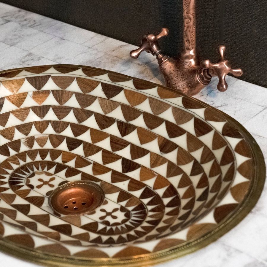 Wood And Brass Handcrafted Bathroom Sink added by sarah spagnola