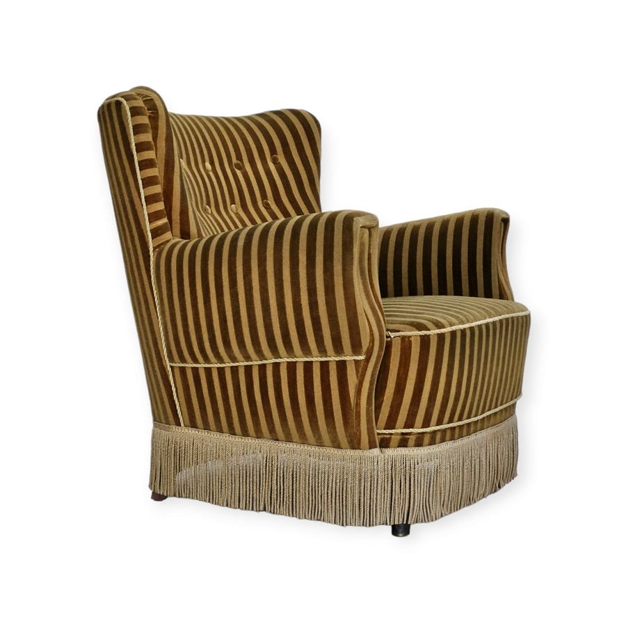 1960s, Danish Relax Chair, Original Upholstery, Green Velour. - Etsy added by Kate Seymour