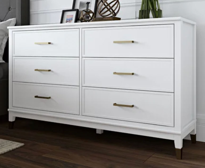 CosmoLiving by Cosmopolitan Westerleigh 6 Drawer 56.77" W Double Dresser | Wayfair added by Alessandra Gavin