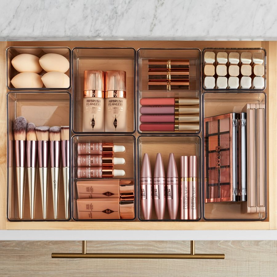 The Home Edit 8-Piece Clear Plastic Beauty Drawer Edit Storage System - Walmart.com added by erika grossman
