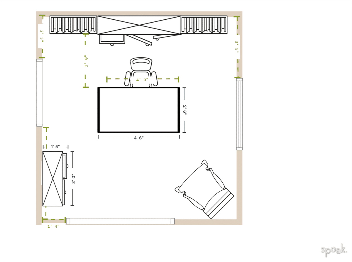 TV Room Layout designed by Gina Marie Stebbins