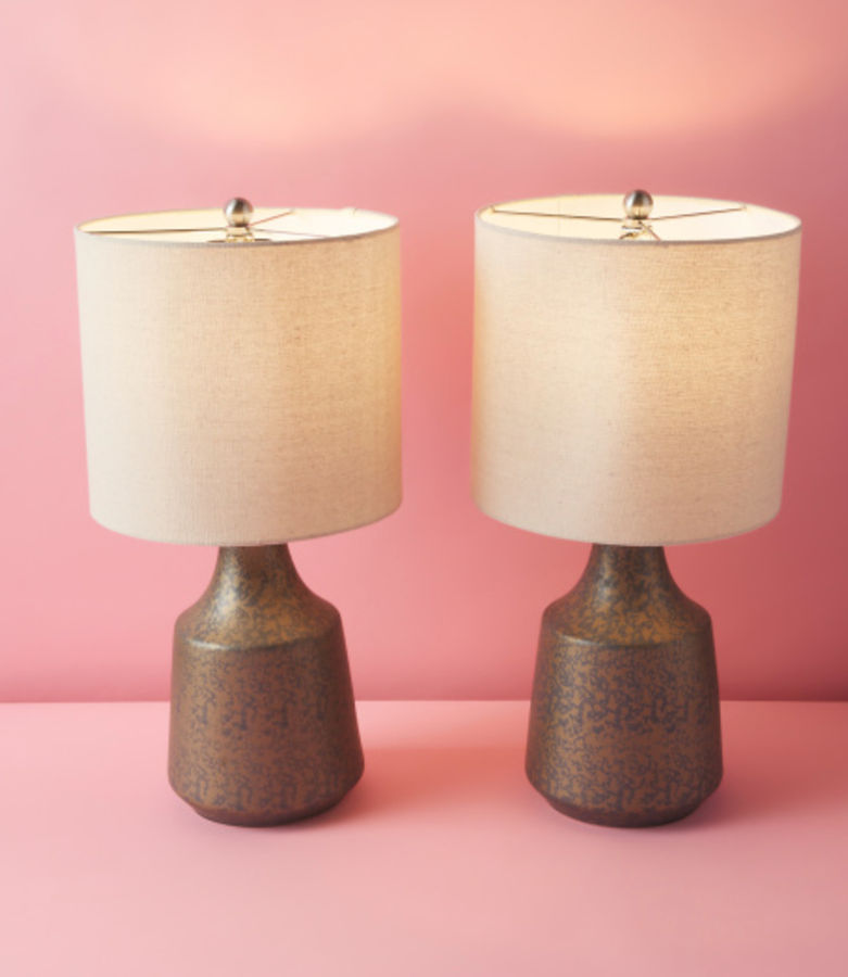 2pk 21in Ceramic Pot Table Lamp Set | Fall Trends | HomeGoods added by Morgan Millikin