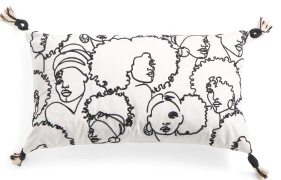 14x24 Line Drawn Ladies Tassel Pillow | Printed Pillows | T.J.Maxx added by Samantha Newman
