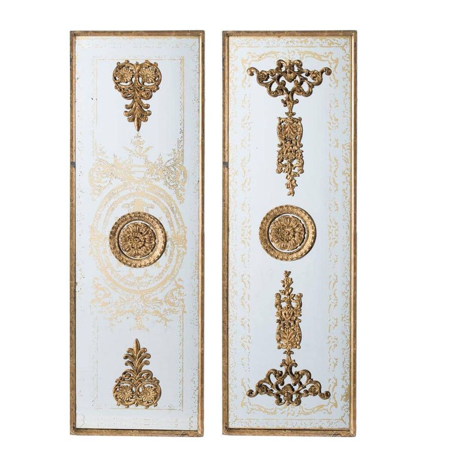 A & B Home Large Rectangle Clear Gold Mirror (48 in. H x 15.9 in. W) 44935 - The Home Depot added by HELEN SALGADO