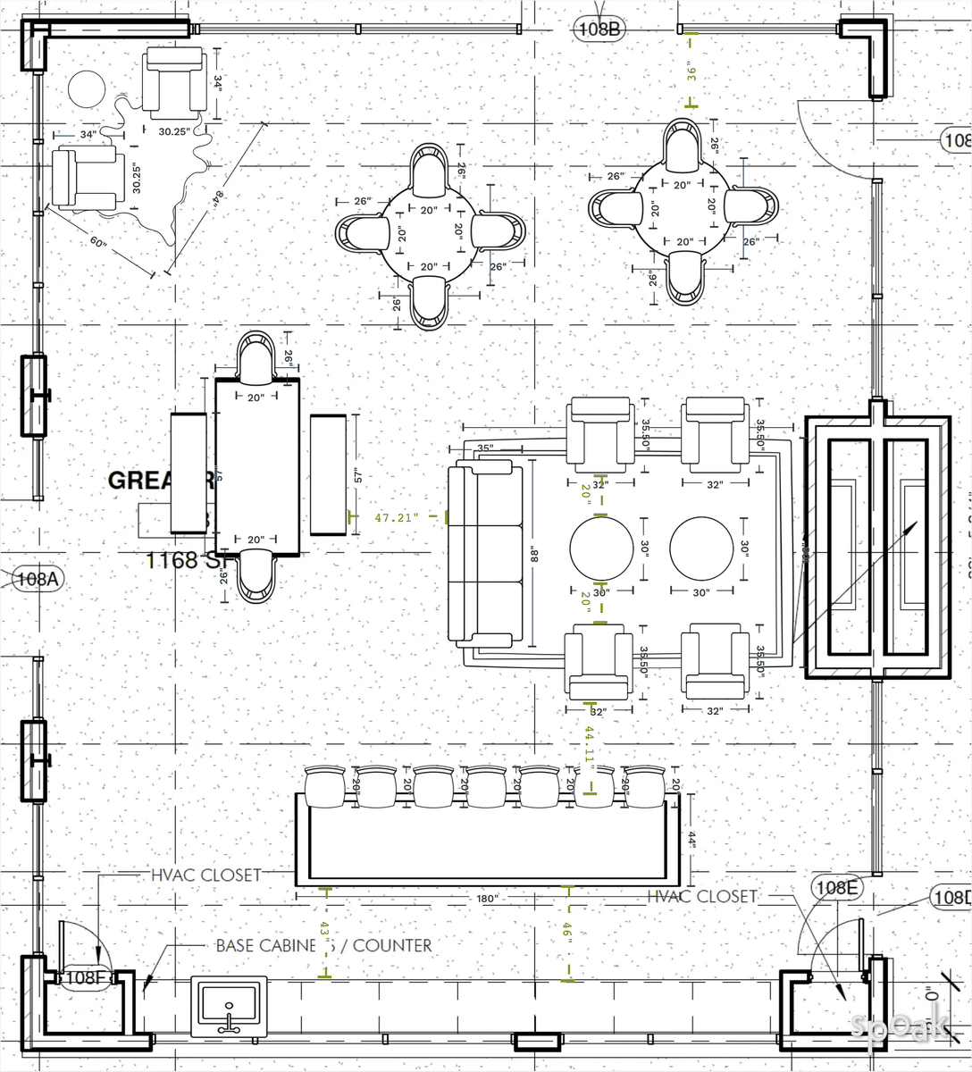 Kitchen + Living Room Plan designed by Rachel Mazur
