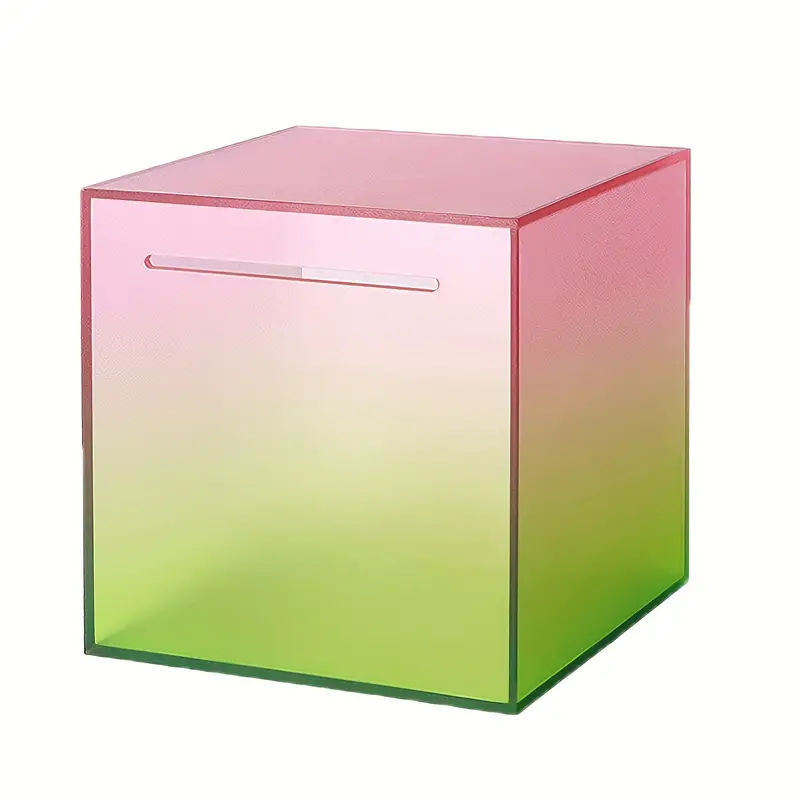 Colorful Gradient Acrylic Bank Help Budget Save Unopenable - Temu added by Sarah Jackson