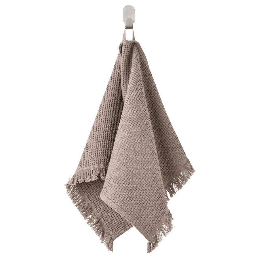 VALLASÅN Hand towel, light gray/brown, 16x28" - IKEA added by Jaiya Cosgrove