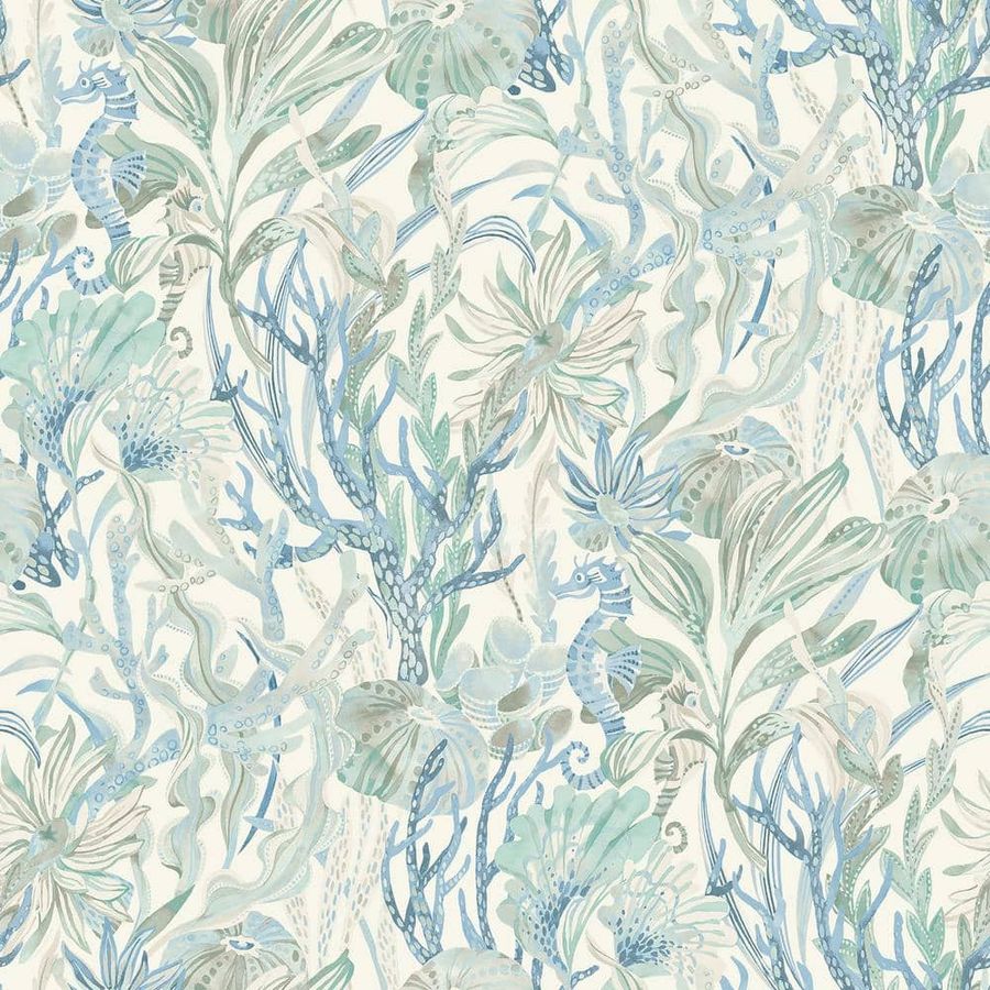 Chesapeake Kelp Garden Light Blue Tropical Reef Matte Paper Pre-Pasted Wallpaper Sample 4071-71003SAM - The Home Depot added by Jayme Weaver