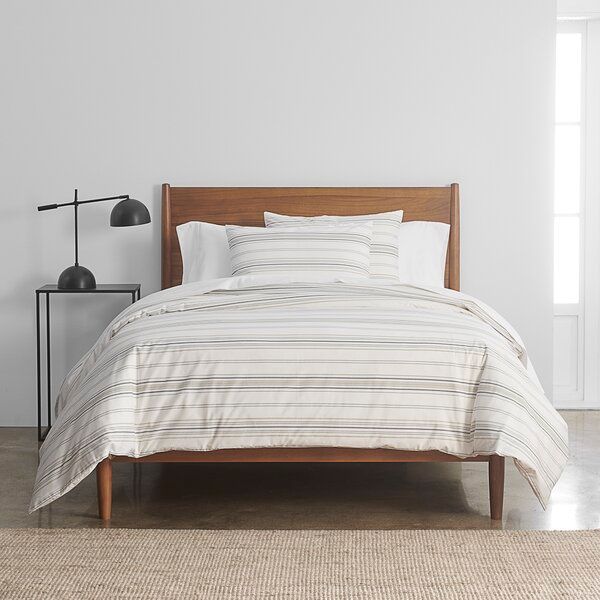 100% Cotton Ultra Soft Percale 3 Piece Duvet Cover Set - Stripe added by sallie tyler