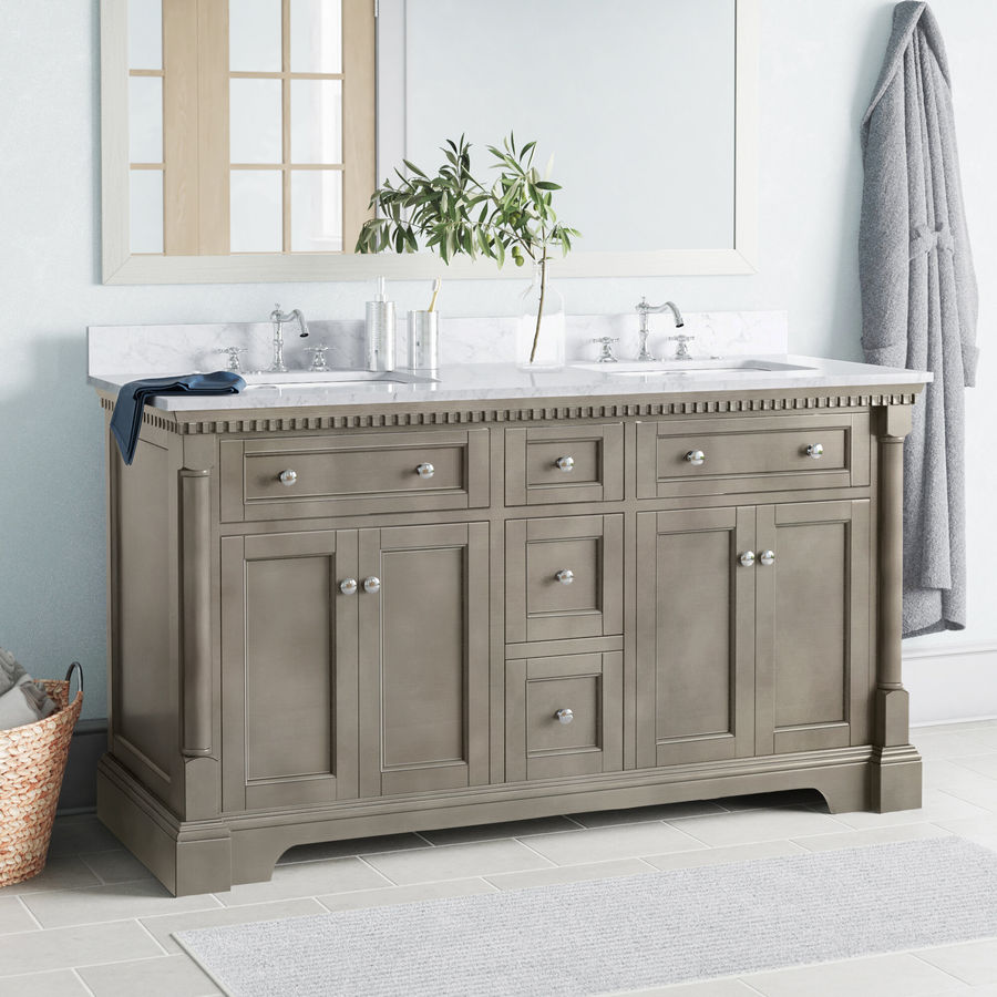 Breakwater Bay Jianglin 60" Double Bathroom Vanity Set & Reviews | Wayfair added by Nicole DeFontes