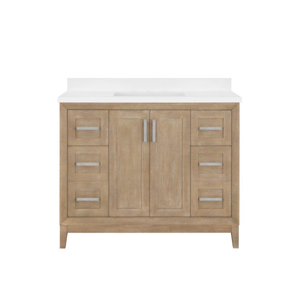 Annalize 42'' Free-standing Single Bathroom Vanity with Engineered Marble Vanity Top added by Ali Dyer