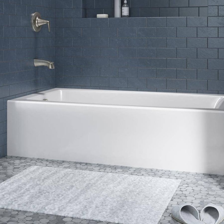 KOHLER Elmbrook 60 in. x 30.25 in. Soaking Bathtub with Left-Hand Drain in White K-R23217-LA-0 - The Home Depot added by Moriah Hawks