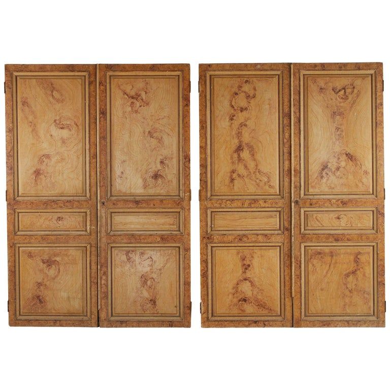 Late 19th Century Set of Four Faux Painted Wood Panels from France added by Jo Church