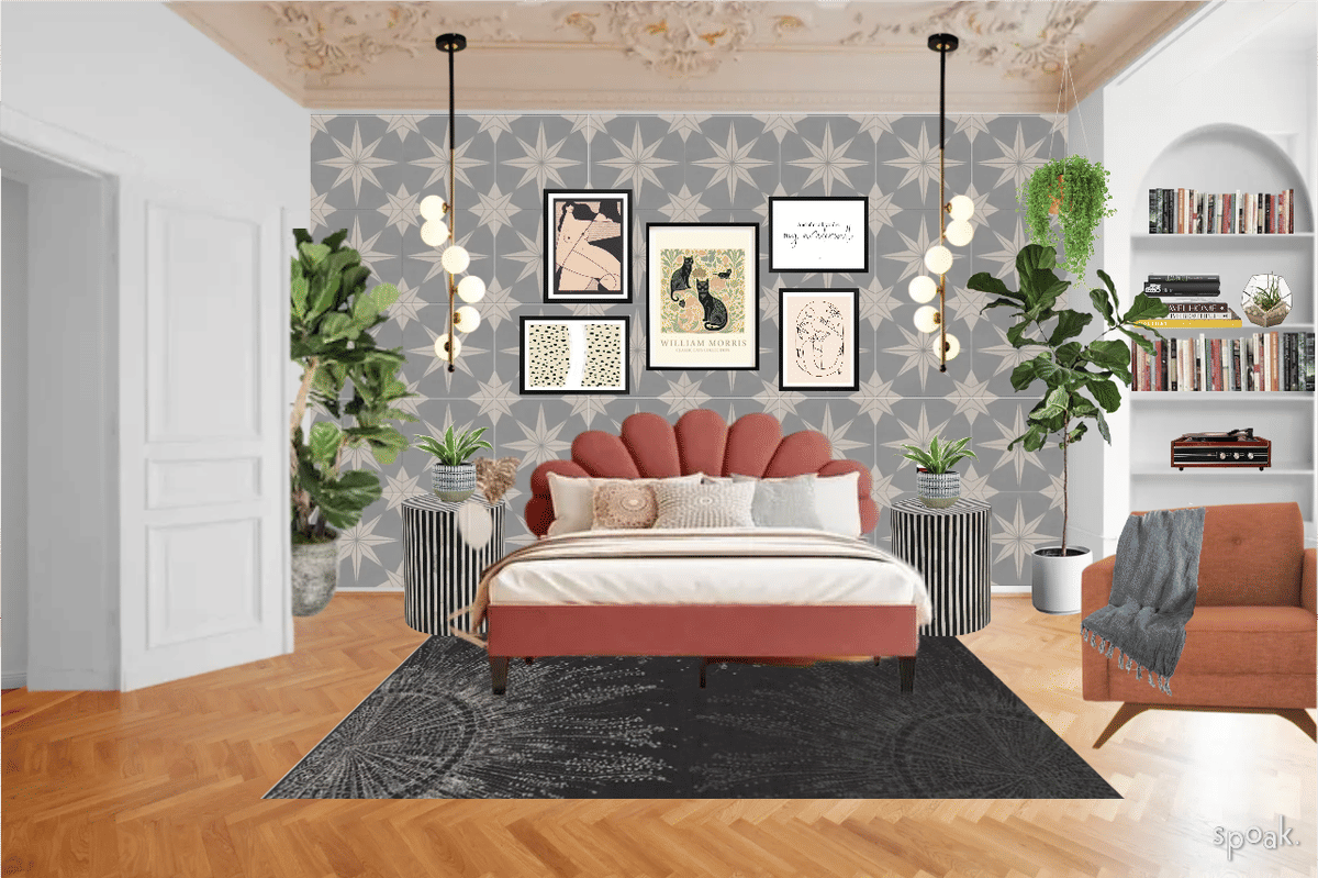 Red Bedroom Inspiration designed by Jodi Rodriguez
