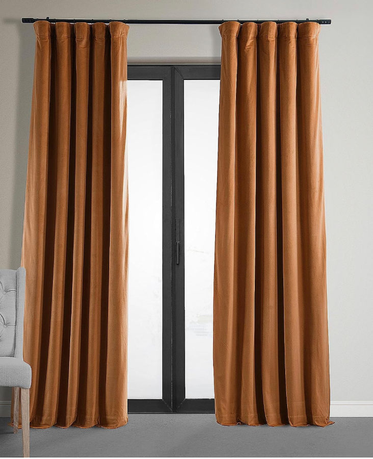 Pumpkin velvet curtains added by Stephanie Mora