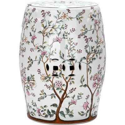 Blooming Tree Garden Stool - Indoor/Outdoor - ACS4513 - White added by Amanda Oswald