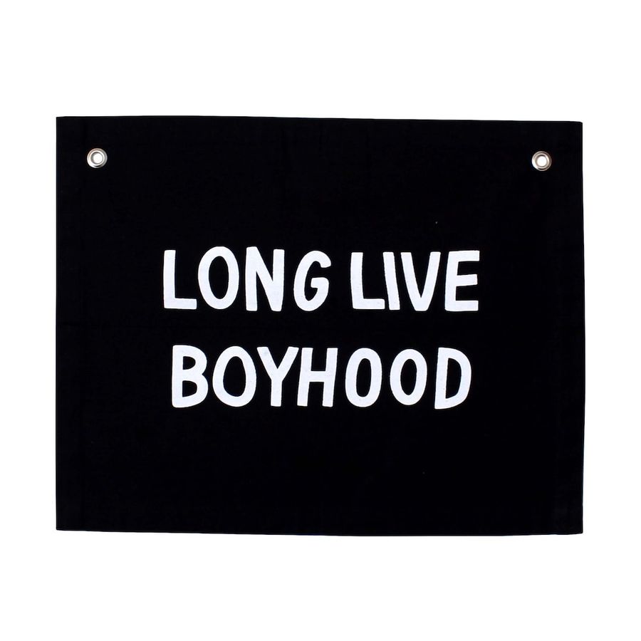 Long Live Boyhood Banner Black  Canvas Wall Flag  Wall Art - Etsy added by Kalyn Irwin