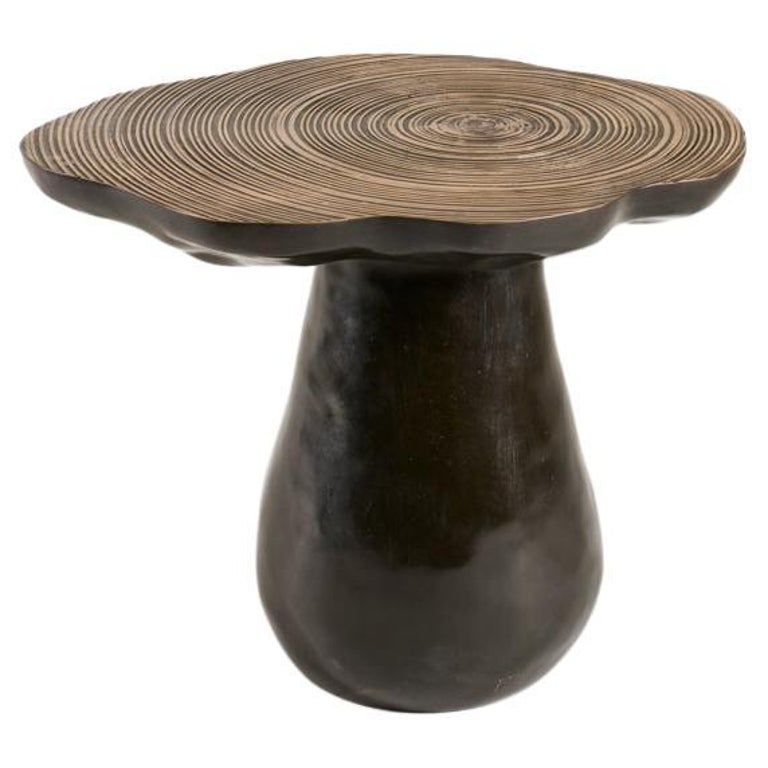 Emma Donnersberg, Small Bronze Spiral Topped Mushroom Side Table, France, 2022 added by Lauren Dye