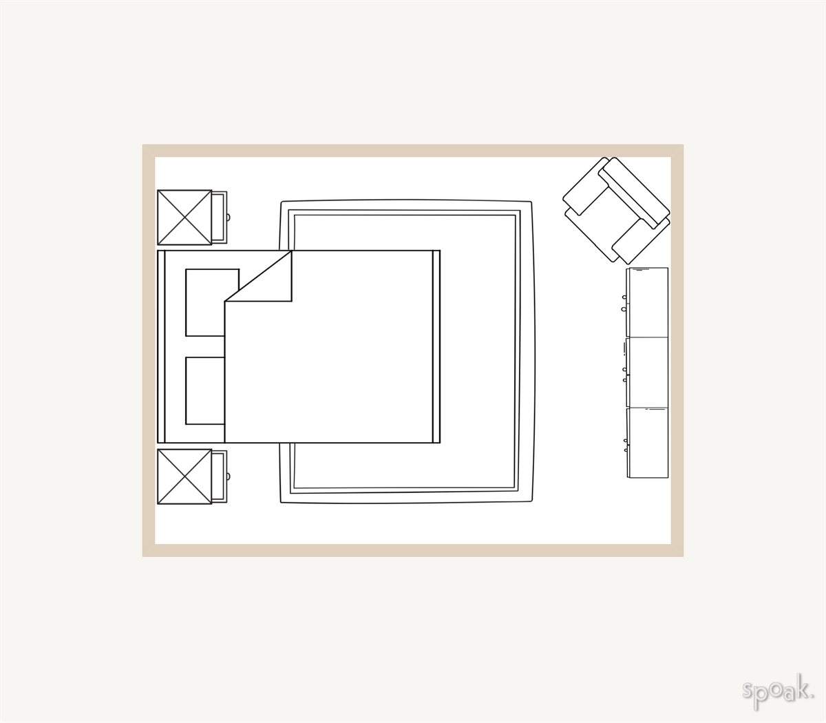Bedroom Floor Plan designed by Where The Heart Is Designs