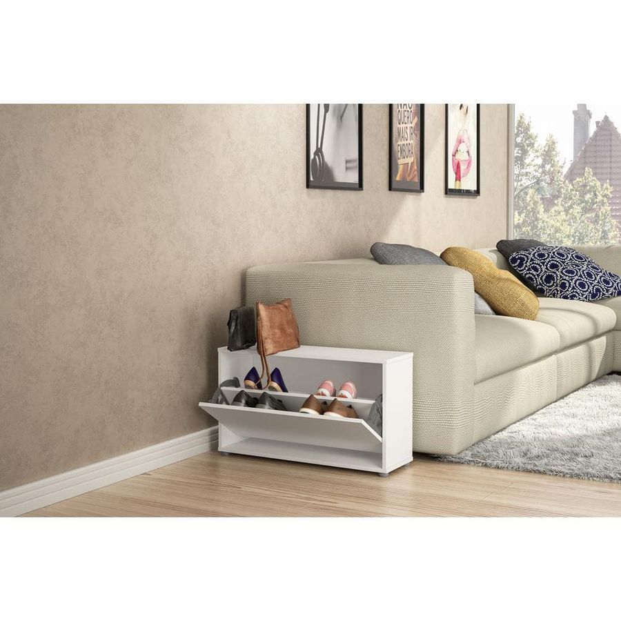 Polifurniture Compact White Shoe Storage with Pull Down Door 401701600001 - The Home Depot added by Daisy Roussos
