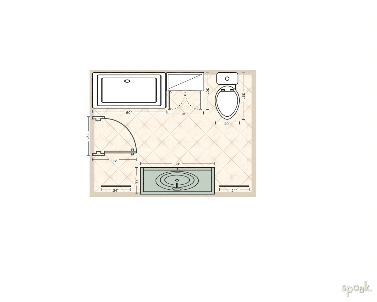 Bathroom Plan designed by Beth Thompson