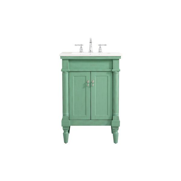 Uriah 24'' Free-standing Single Bathroom Vanity with Marble Vanity Top added by Alyson Beermann