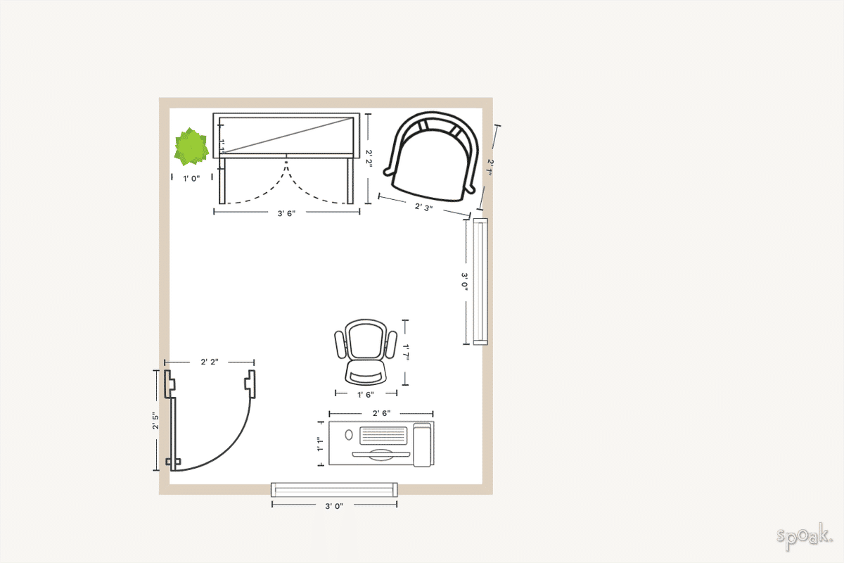 Square TV Room Plan designed by Jennifer Robertson