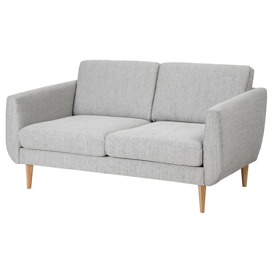 SMEDSTORP 2-seat sofa, Viarp/beige/brown oak - IKEA added by Frankie Downes
