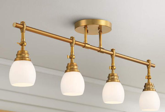 Elm Park 4-Head Gold Finish Wall or Ceiling Track Light Kit added by Denise Douglas
