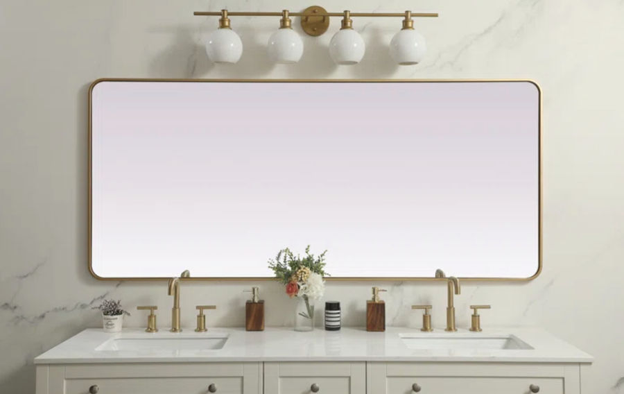 Sabine Metal Rounded Rectangle Wall Mirror added by Olivia Otte