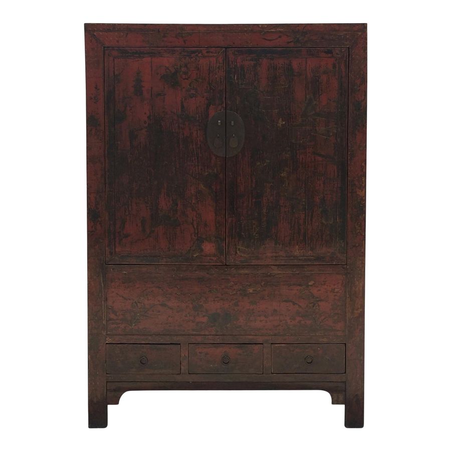 19th Century Antique Chinese Chinoiserie Hand-Painted Lacquer Cabinet added by Samantha Danahy