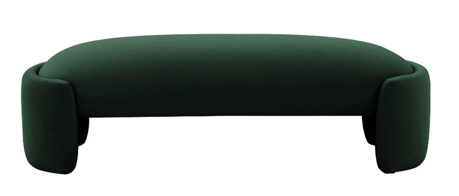 Toledo Forest Green Velvet Bench - TOV Furniture added by Lauren Houston