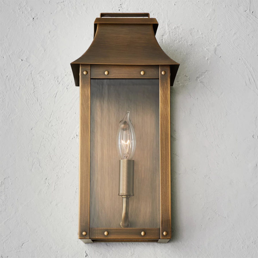 Traditional Studded Framed Box Outdoor Sconce - Small added by Emily York