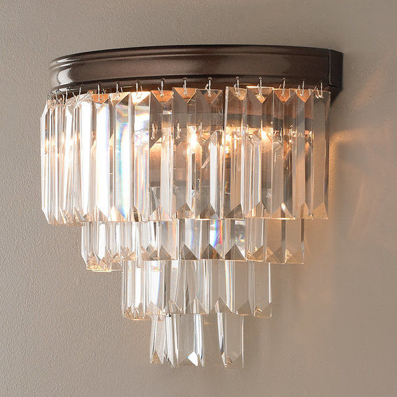 Modern Faceted Glass Layered Sconce added by Sunayna Ravula