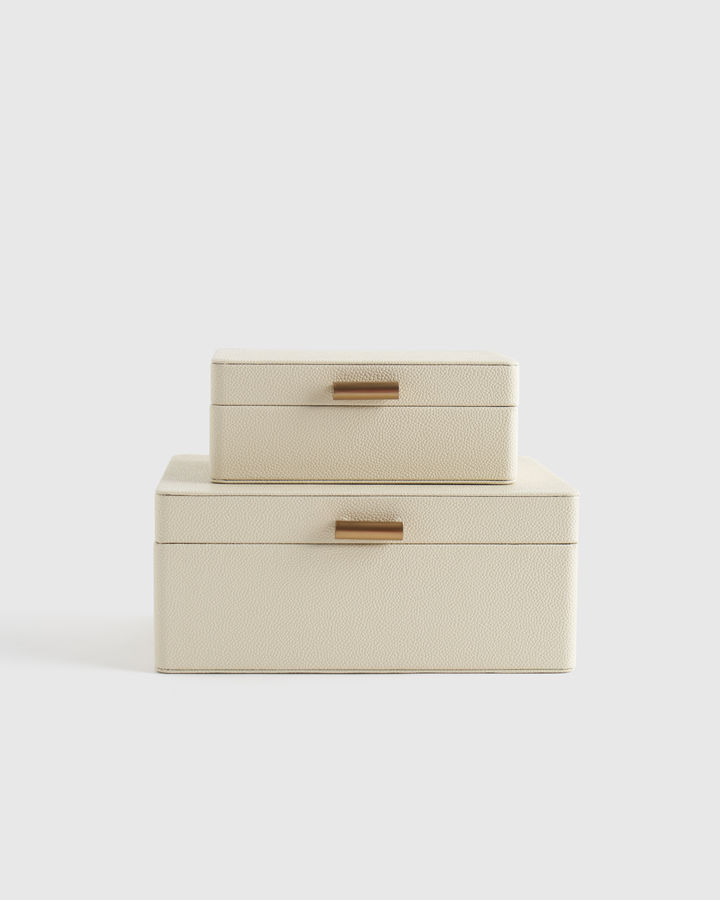 Shagreen Leather Luxury Decorative Boxes added by Lauren Mink
