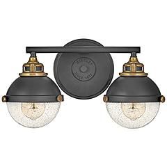 Hinkley Fletcher 8 3/4" High Black 2-Light Wall Sconce | www.lampsplus.com added by Melanie Brannon