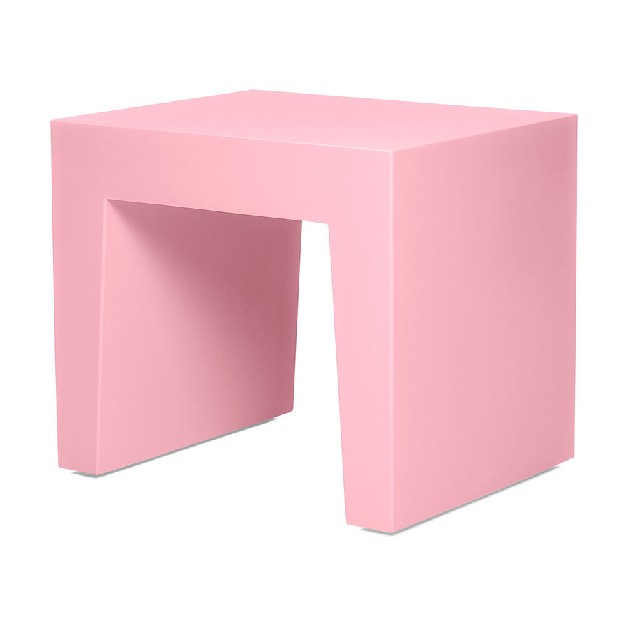 Versatile stool in pink polypropylene Concrete seat - Fatboy added by Cory Cleland
