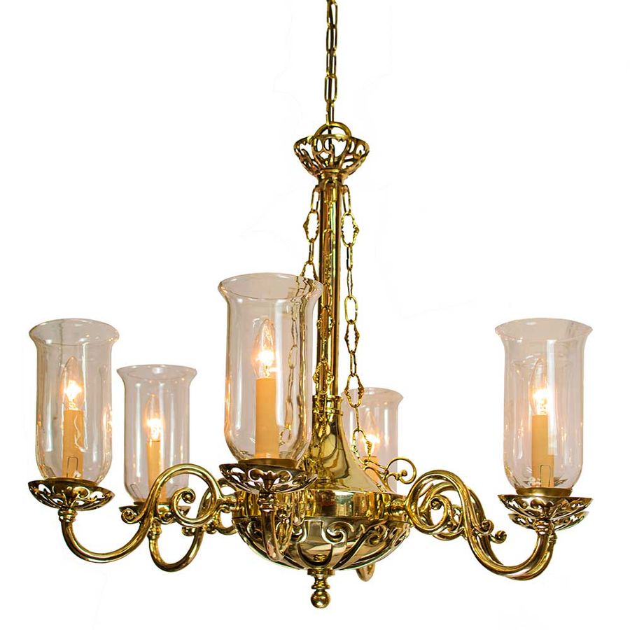 Empire 6 Arm Chandelier With Storm Glasses (730P6G) - The Limehouse Lamp Company added by Kathryn Arms